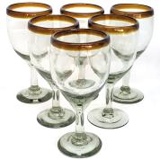Amber Rim 13 oz Wine Glasses (set of 6)